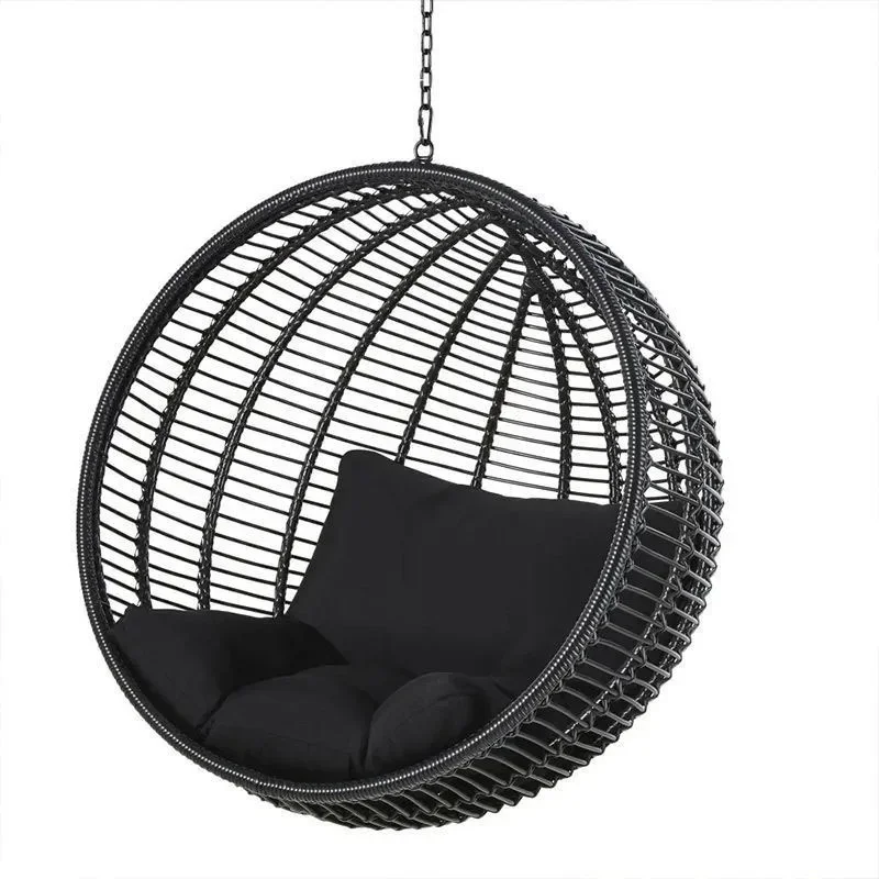 DSA Balcony Hanging Basket Hanging Chair Outdoor Hanging Swing Rattan Outdoor Rocking Chair Lazy Home Indoor Cradle