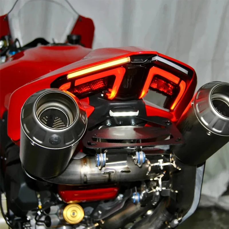 حامل لوحة ترخيص جديد إشارة الانعطاف حامل لوحة ترخيص متكامل ذيل قصير لـ Panigale V2 V4 V4S Streetfighte V4 V2 2025+