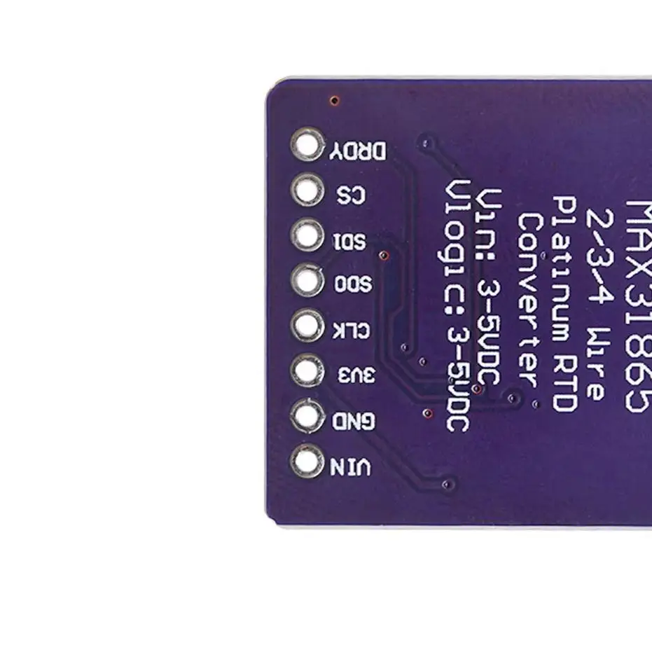 High Precision PT100/PT1000 RTD-to-Digital Converter – MAX31865 Temperature Sensor Module with SPI Interface, Amplifier Board