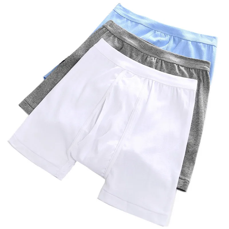 Brand Large Size Men\'s Underwear Boxer Shorts Cotton High Waist Loose Large Breathable Cotton Dad Boxer Shorts Pants