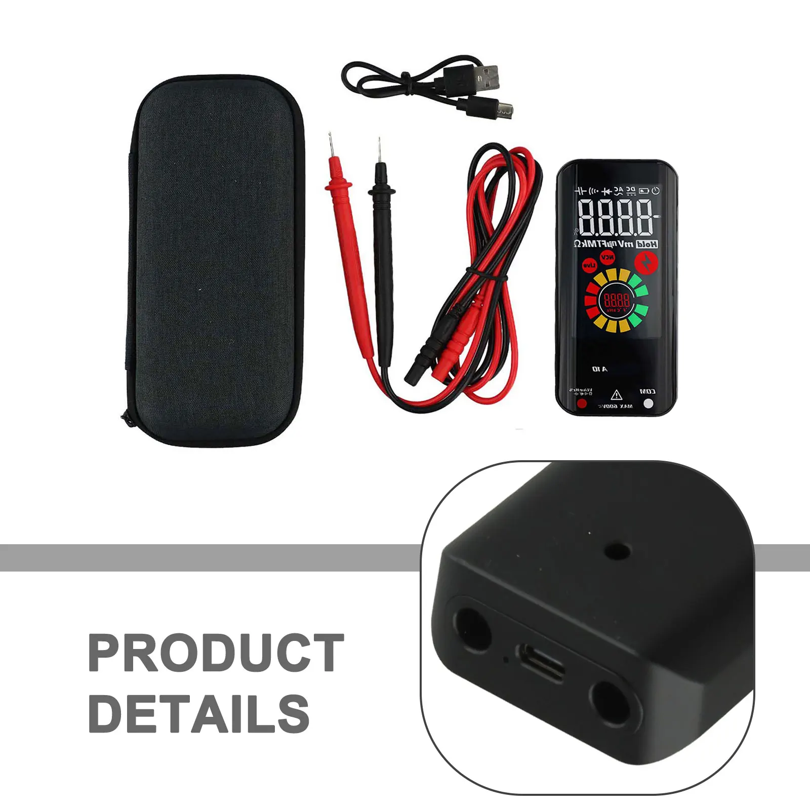 A10 Rechargeable Digital Multimeter with Live Wire Identification and Data Retention Features for Enhanced Safety