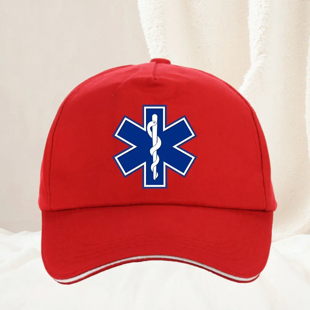 STAR OF LIFE Baseballkappe, Sanitäter-EMT-Kappe für Herren und Damen, verstellbare, lässige Baseballkappe, Sonnenschutzhut – Detail 5