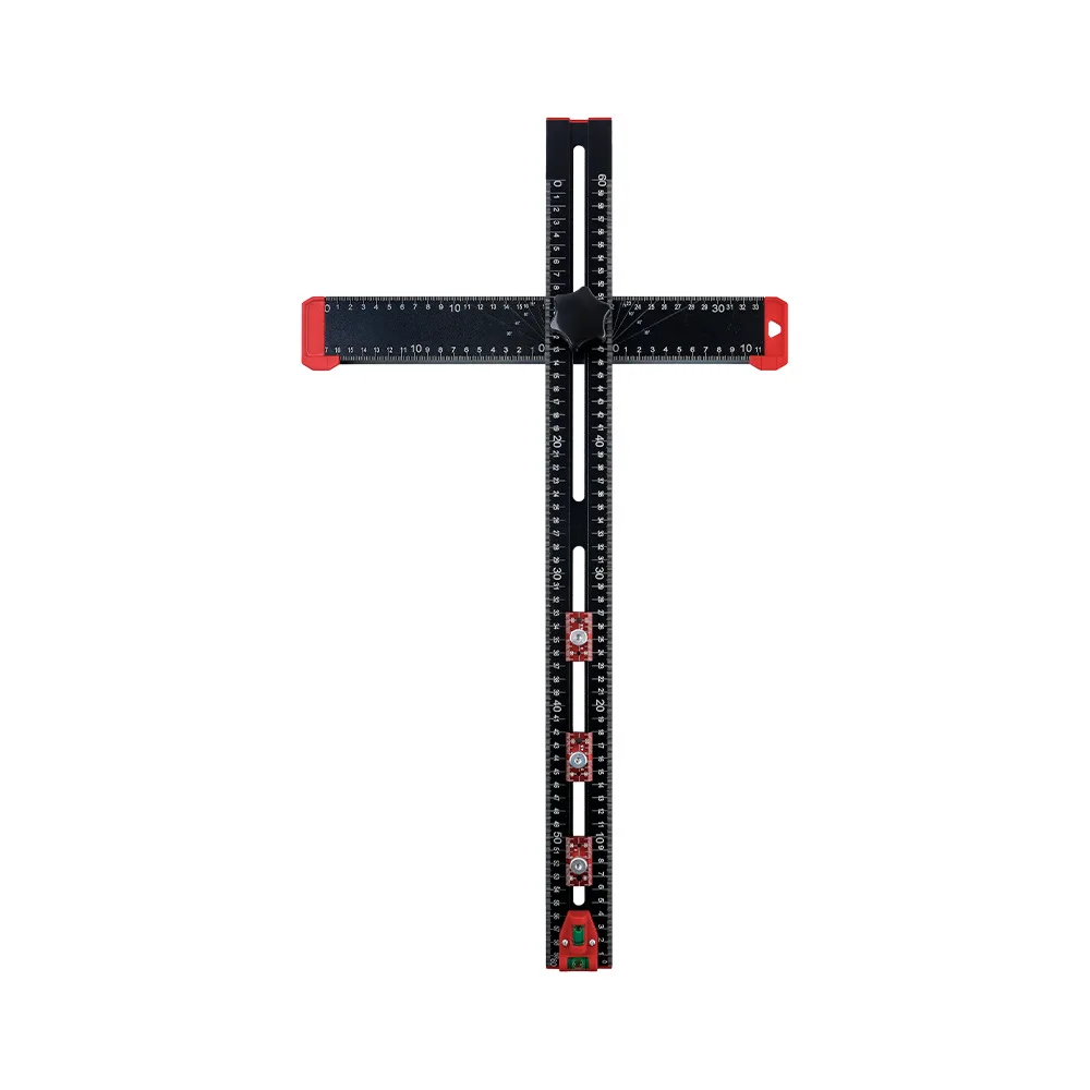 

T-shaped ruler 2-in-1 positioning angle punching positioning ruler woodworking multifunctional aluminum alloy punching locator