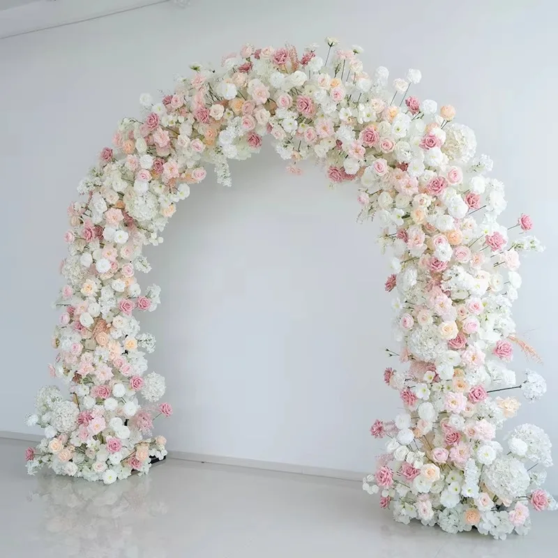 

Customized Factory Pink Wed Arch Flower Arch Artificial Flowers for Wedding Decoration