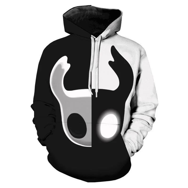 Sudaderas con capucha con estampado 3D de juego de caballero hueco para hombre y mujer, sudaderas informales de moda de gran tamaño, sudaderas con capucha, jerséis Harajuku, ropa de chándal