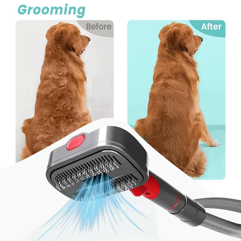 Dog Grooming Brush Attachment Kit For Dyson V7, V8, V10, V11, V12, V15 Pet Hair Management;