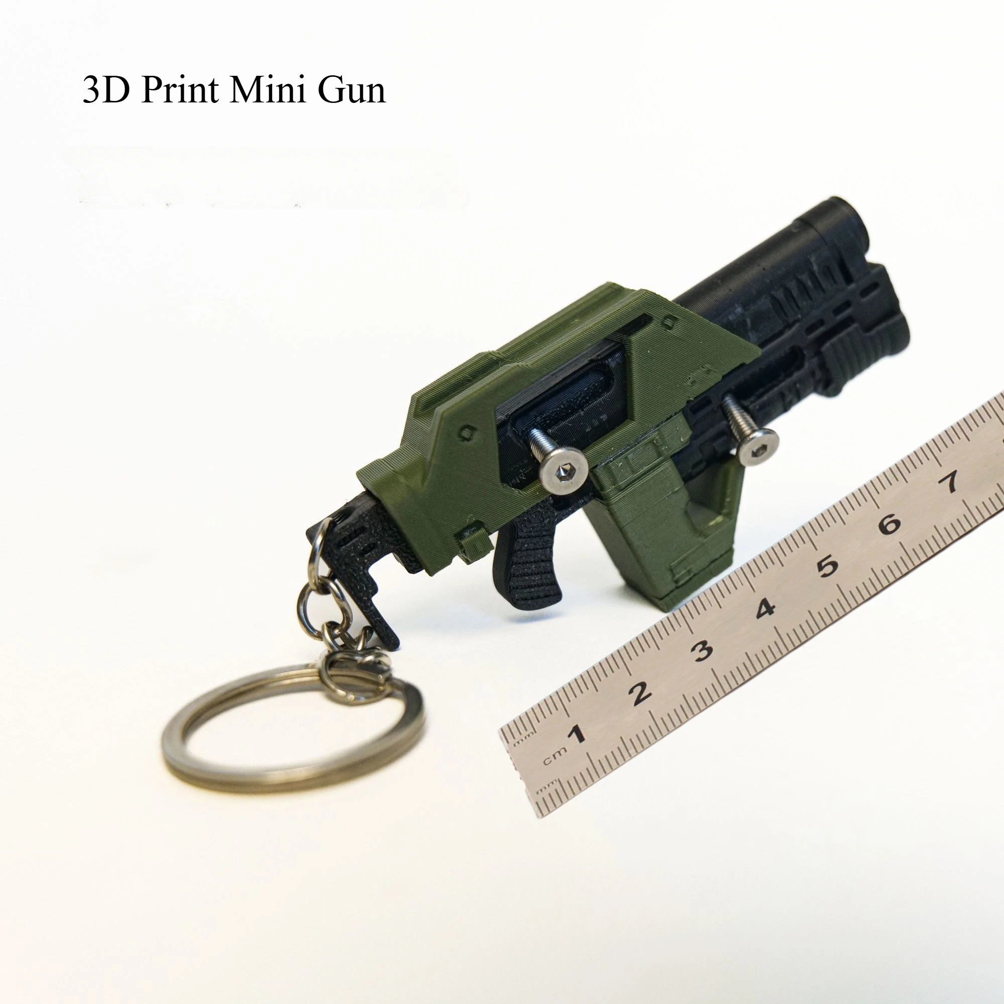 

3D Print Mini Soft Bullet Gun Toys Backpack Pendant Can Fire Small Balls Keychain Decompression Toy