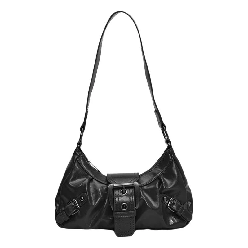 

Trendy Ruched PU Leather Top Handle Purse Shoulder Bags Underarm Bags for Women