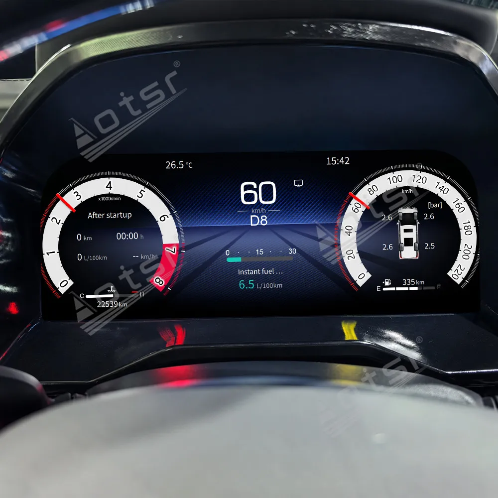 12.3 Inch Car Digital Instrument Cluster Virtual Cockpit For Toyota Hiace 2021‑2025 H300 LCD Speedometer Dashboard Panel Gauge