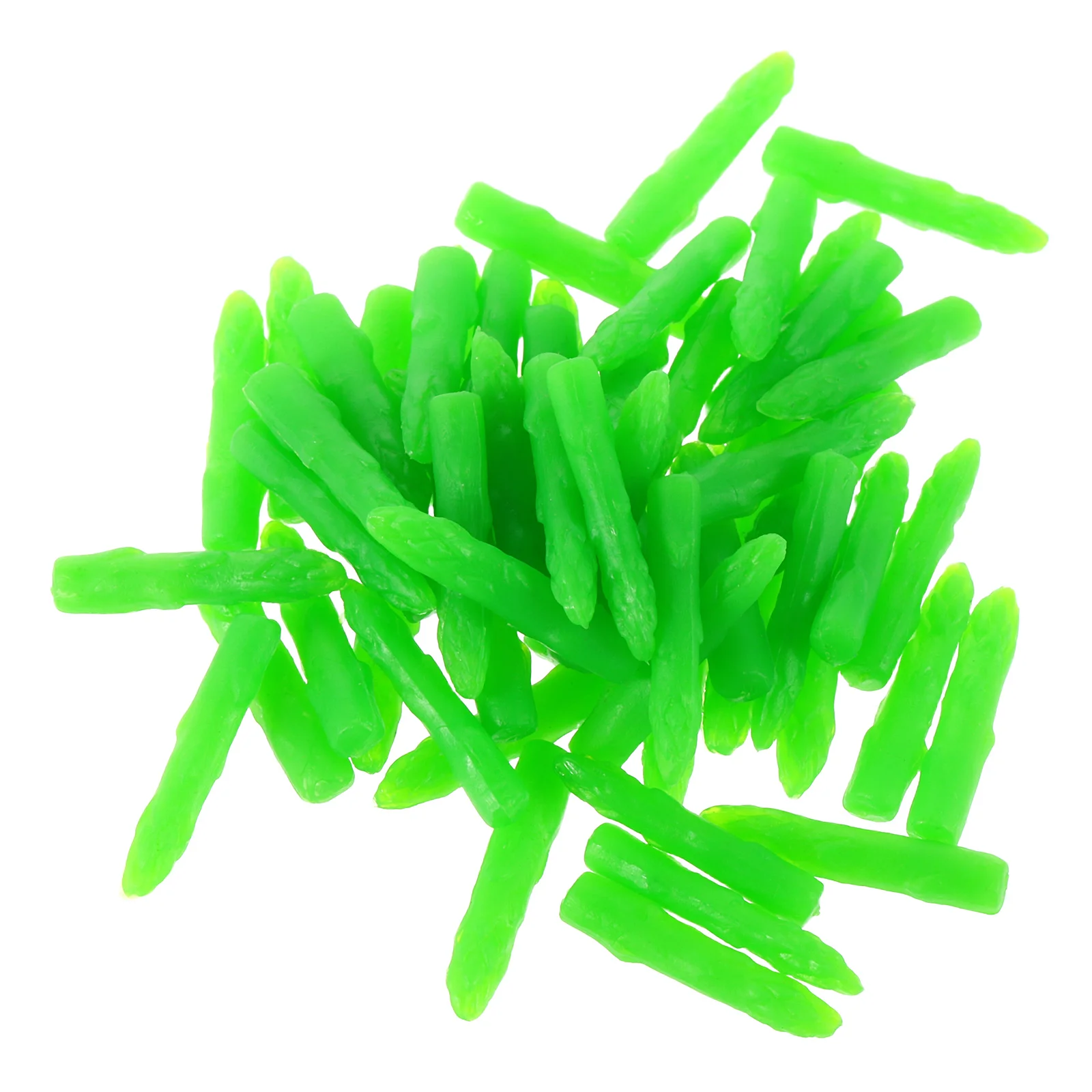 

50 pcs Mini Asparagus Props Realistic Fake Food Artificial Vegetables Montessori Education Kitchen Display Photo Props