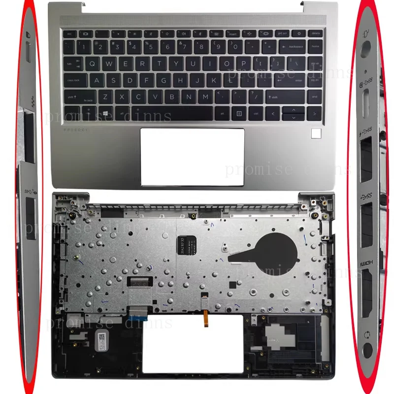 

Новый верхний корпус с подставкой для рук и клавиатурой с подсветкой (US) для HP Probook 440 445 G8 M23769-001 с SD / без SD