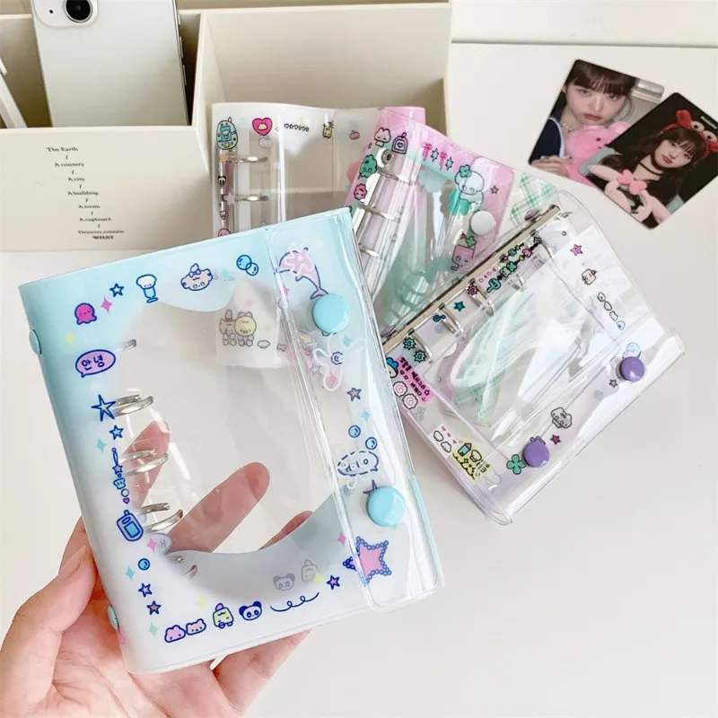 Cartoon M5 Photo Album for 3 Inch Kpop Anime Card Collection Book Card Binder Album Photocard Storage Case Color Inner Pages