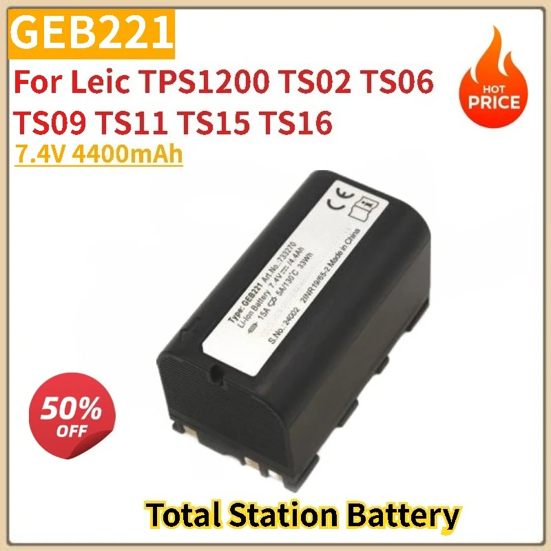 

7.4V 4400mAh GEB221 Battery for Leic TPS1200 TS02/06/09/11/15/16 Total Station GPS1200 GNSS Brand new High quality