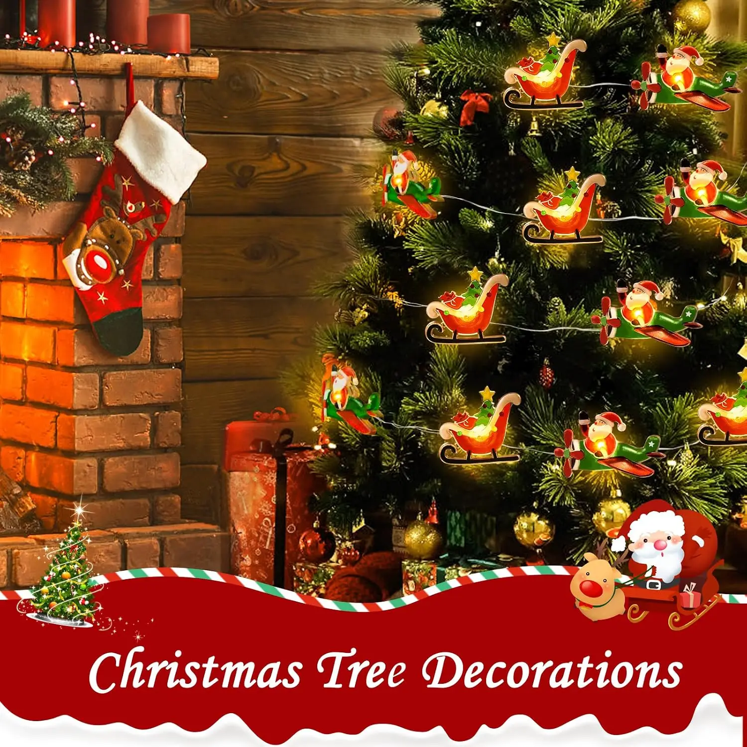 2PCS LED Fairy String Lights 3M 30LED Battery Operated Hanging Light Garland for Home Room Xmas Tree Holiday Party Wedding Decor