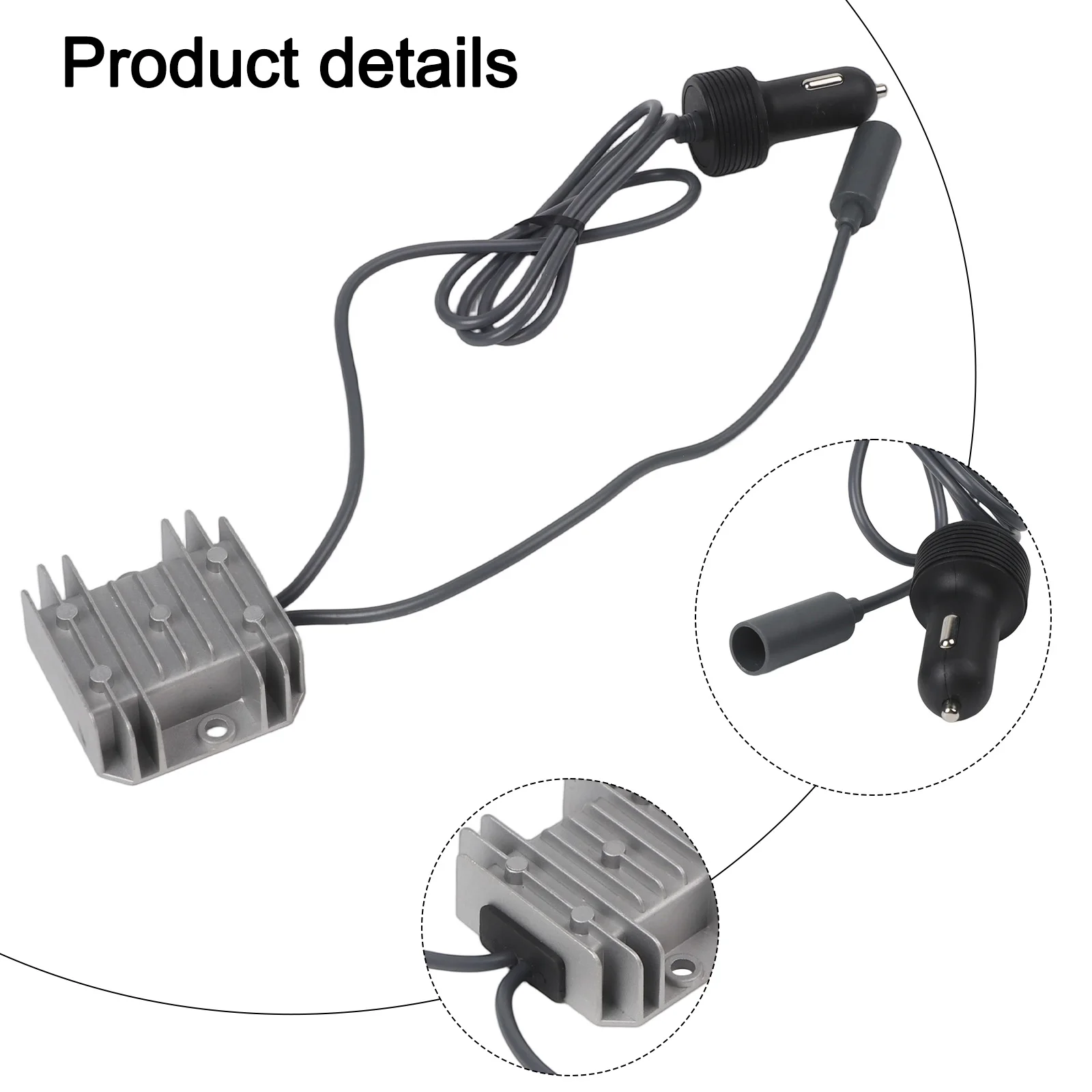12V To 30V Adapter DC Power Adapter Outdoor Adapter 66*57*22mm Aluminum Shell Construction Natural Cooling System