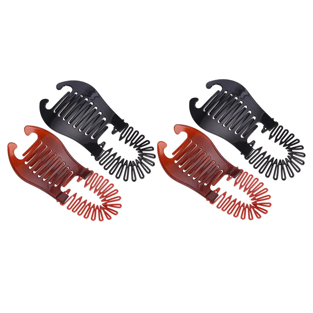 

4Pcs Plastic Clips Large Banana Clips for Thick Hair Smooth Hair Clamps Holders Women Fashion Headdress Accessories