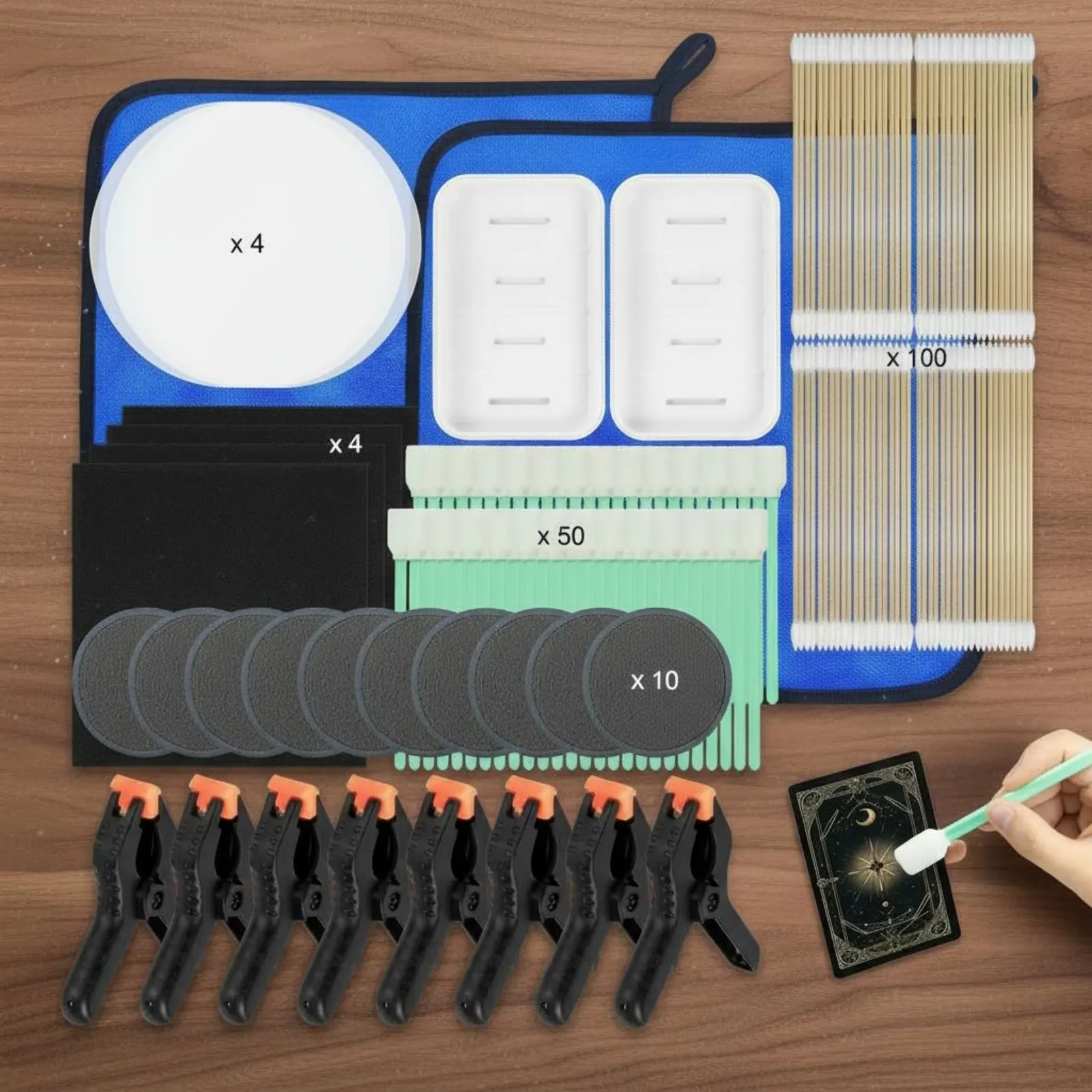 Kit Collectible Supplies Professional Grade Tools Easy to Use Trading Card Cleaning Set Non-Damaging Restoration Card Cleaning