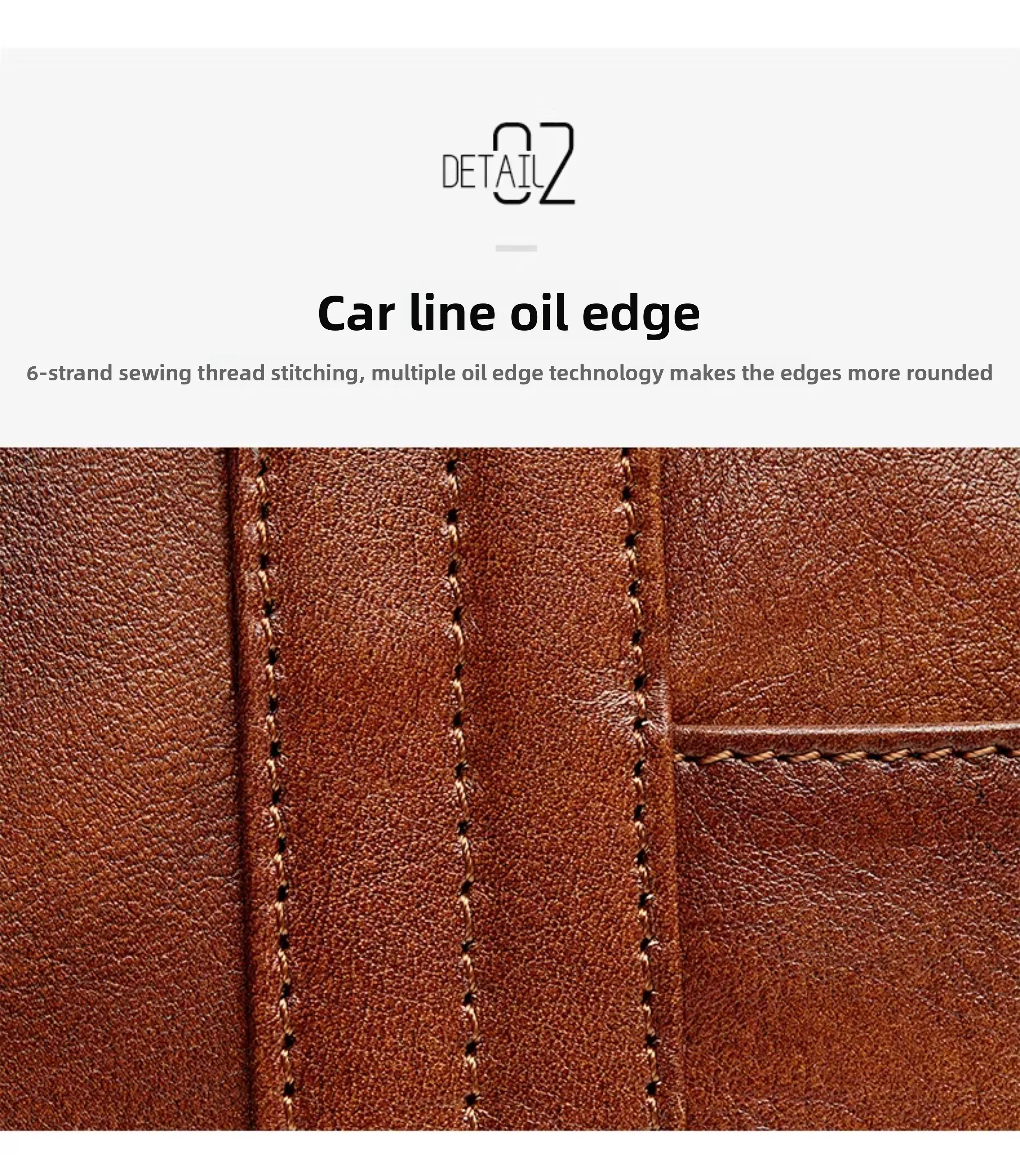 2026 New Men's Genuine Leather Briefcase Top-Grain Cowhide Vintage Business Handbag Shoulder Crossbody Messenger Bag