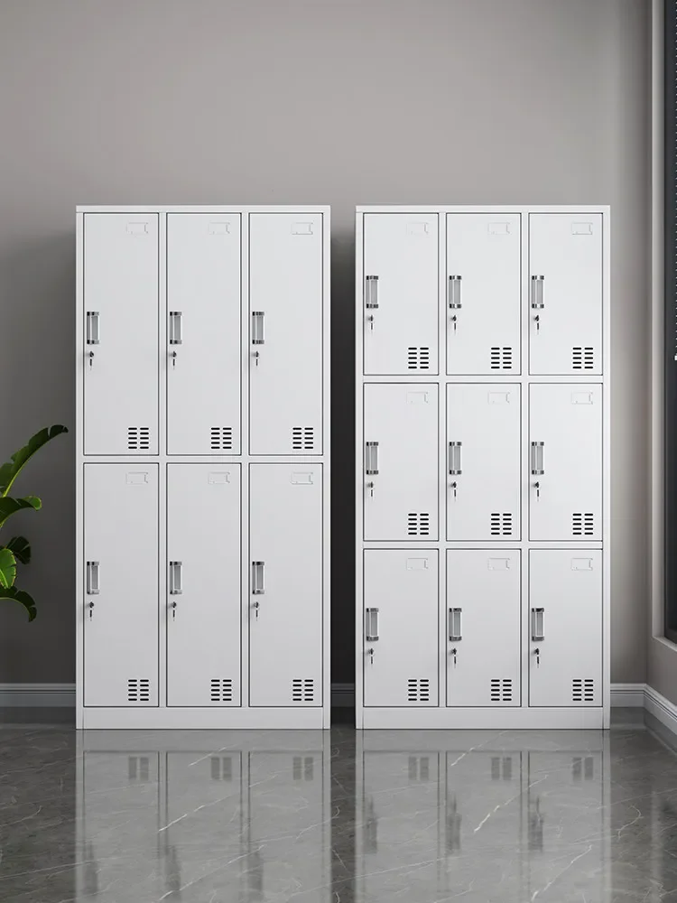 Factory employee locker, four-door dormitory locker, six-door bathroom changing cabinet with lock, 24-door tin shoe cabinet