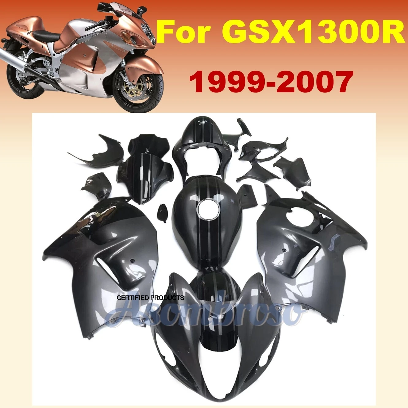 

New Fairing kit for Hayabusa GSXR1300 99-07 1999 2007 2006 2005 GSX1300R 2003 2004 2002 2000 Wrecked Bike Rebuild bodys