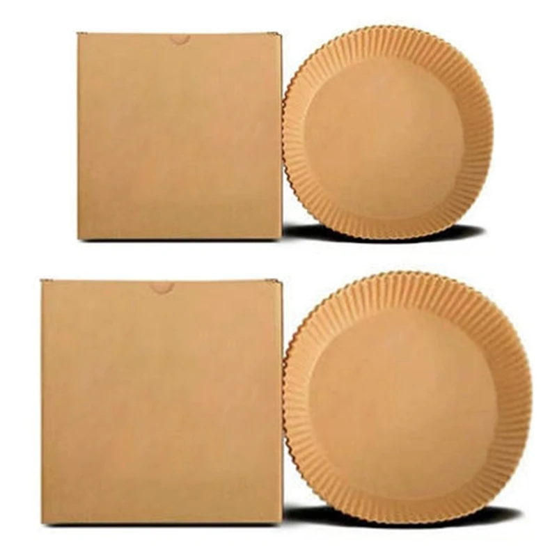 50 Pieces Round Air Fryer Paper Liner Disposable Unperforated Parchment Paper