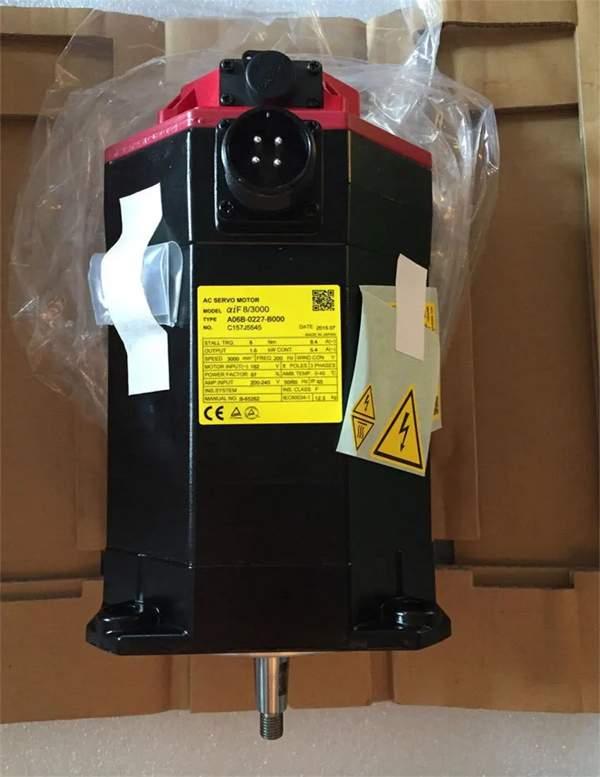 

Совершенно новый серводвигатель переменного тока A06B-0227-B000 aiF 8/3000 2,0 л.с., 200-230 В переменного тока, гарантия один год