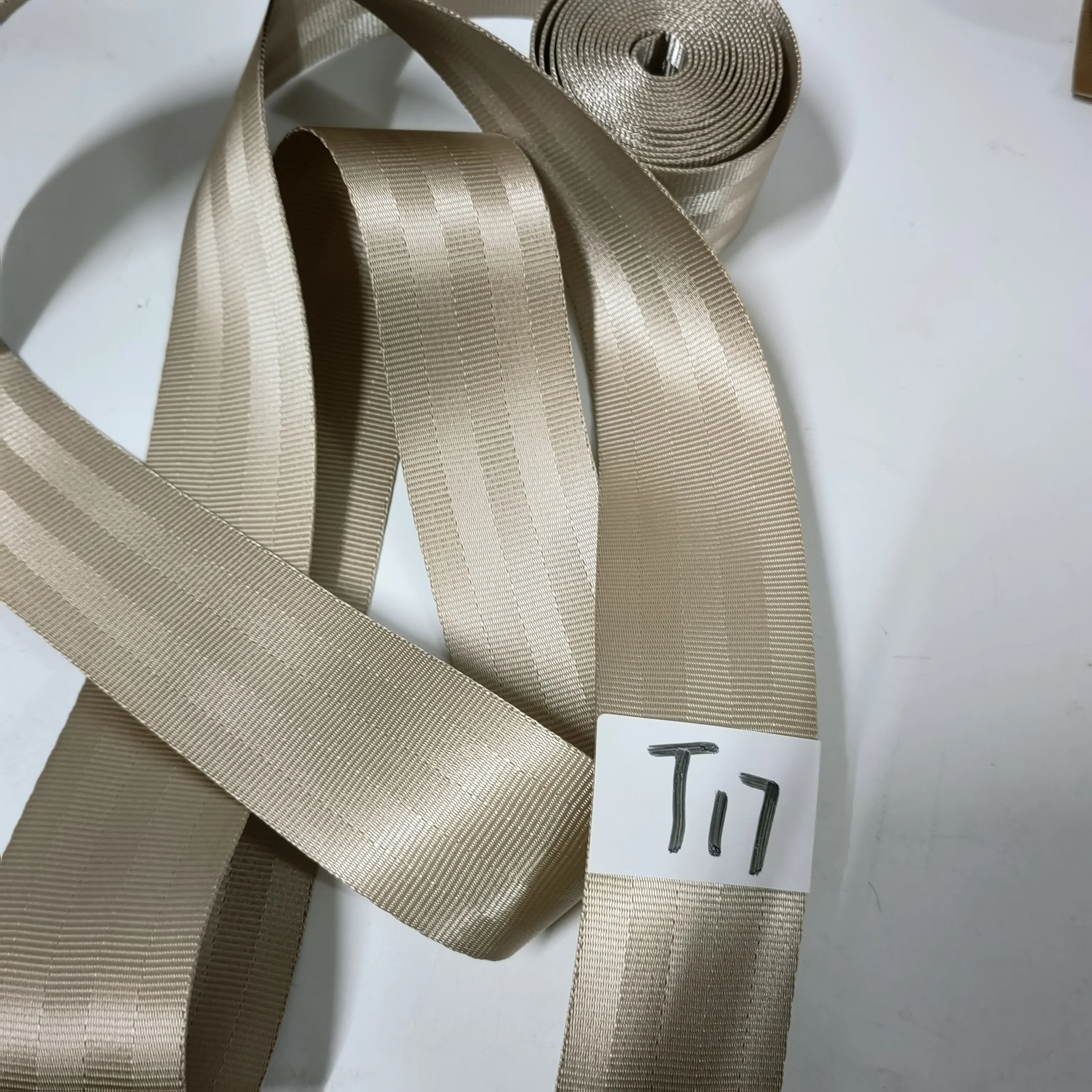 JOORMOM Thickened Light Beige（T17）3M-30M Car Seat Belt webbing Personalized Modification Seat Belt Webbing