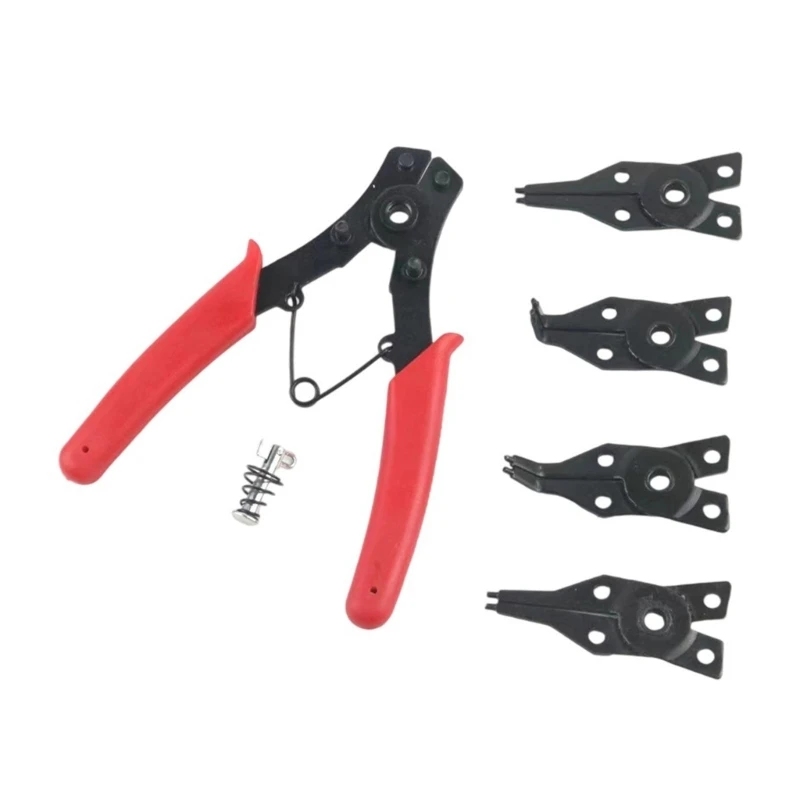 

4-In-1 Circlip Pliers Set Snap Rings Pliers Crimp Removable Plier Head Retainin
