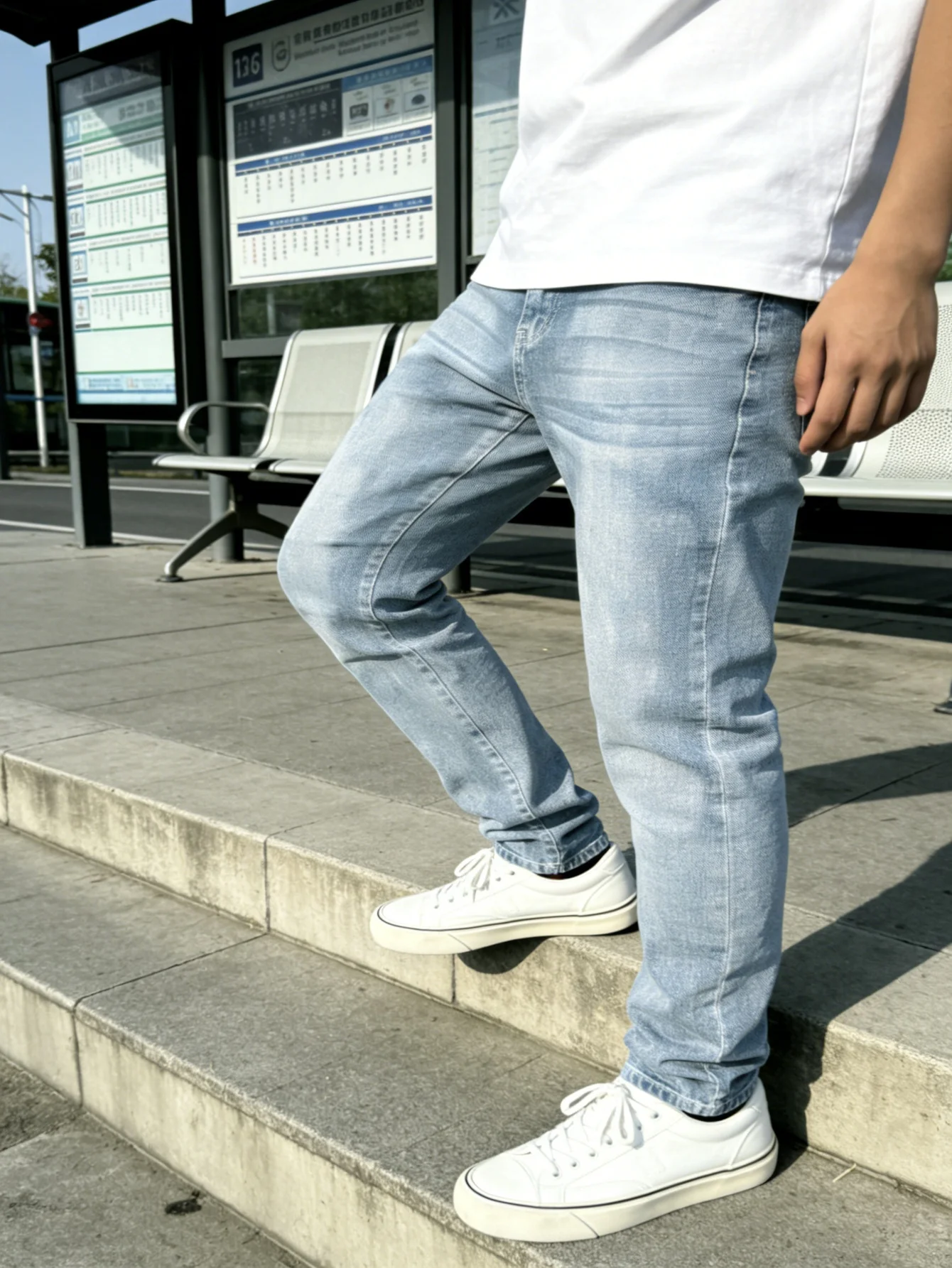 Men's Workwear Adventure Style Slim Fit Pants for Dating & Abandoned Railway Station Check-in
