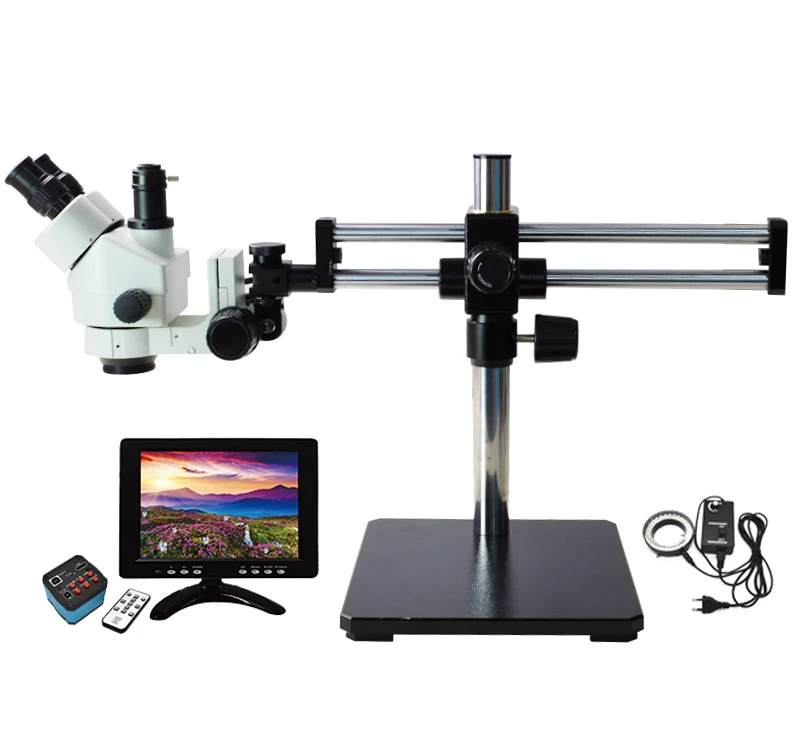 14mp Digital Camera Trinocular Stereo Microscope With LCD Screen