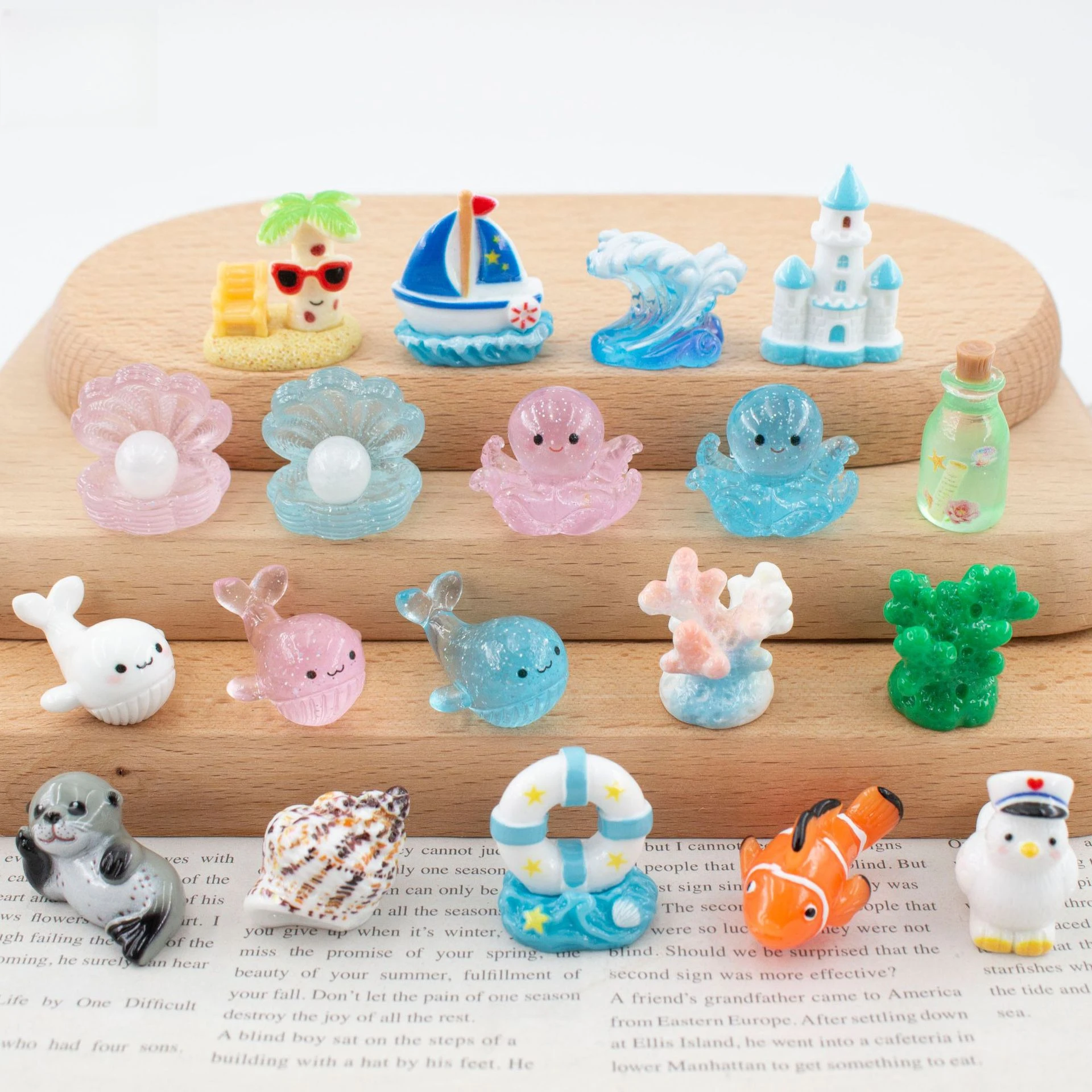 100pcs Wholesale 3D Resin Ocean Animals Fish Dolphin Home Decoration DIY for Fairy Garden Landscape Dollhouse Accessories