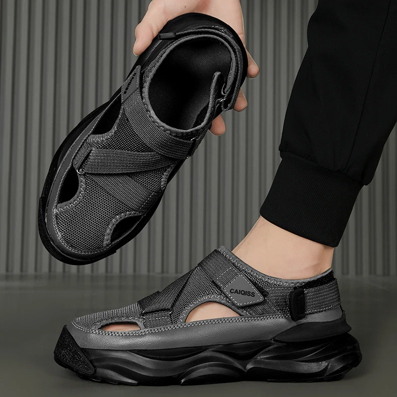 Men Sandals Fashion Breathable Casual Shoes For Men Outdoor High Quality Non Slip Beach Sandals Male Platform Husband Slippers