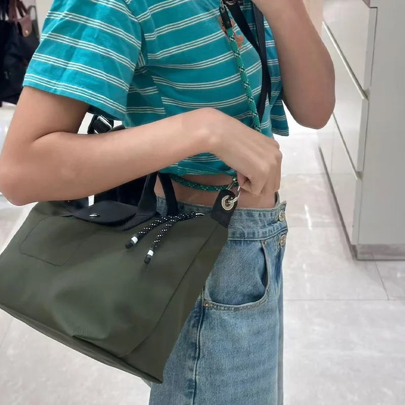 

Модная нейлоновая сумка-тоут, складная, водонепроницаемая, легкая, большой вместимости, для повседневного использования, путешествий, работы, покупок, сумка через плечо