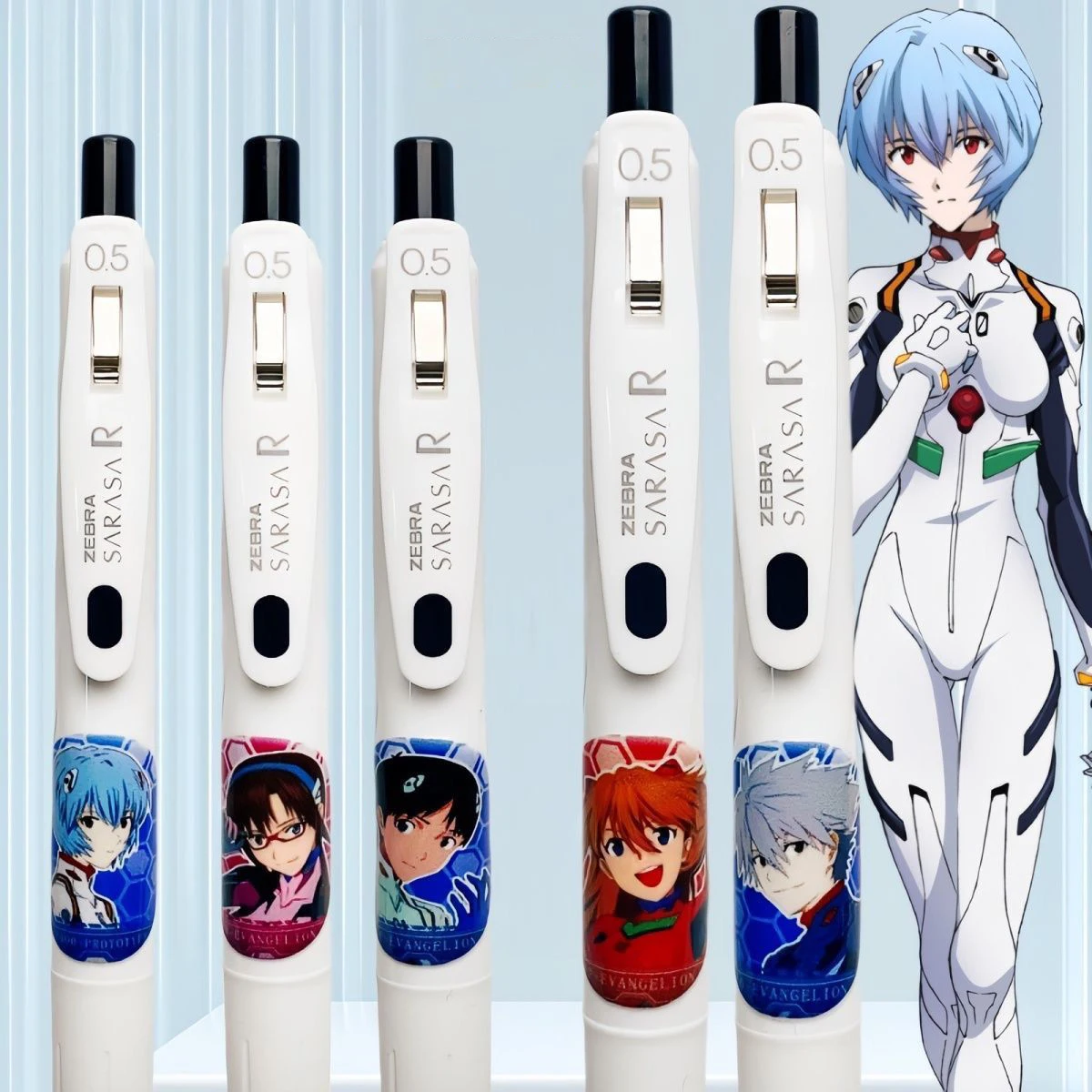 Evangelion Kawaii creativo Anime Ayanami Rei Asuka Langley Soryu registro de escritura taza de agua pluma Neutral suministros de estudio