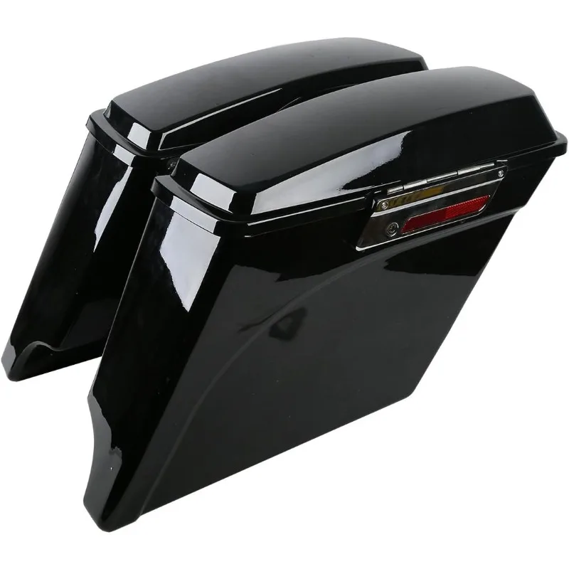 

XMT-MOTO 5" Vivid Black Stretched Extended Hard Saddlebags For Harley Davidson Touring,Electra Glide,Ultra-Classic 1993-2013