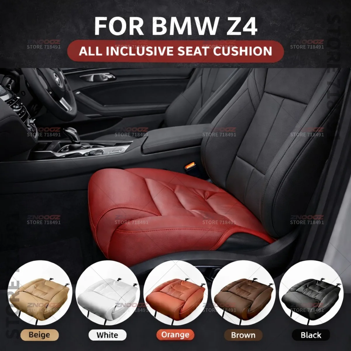 

For BMW Z4 Car Seat Leg Support Extension Seat Cover Memory Foam Extender Cushion Interior Accessories