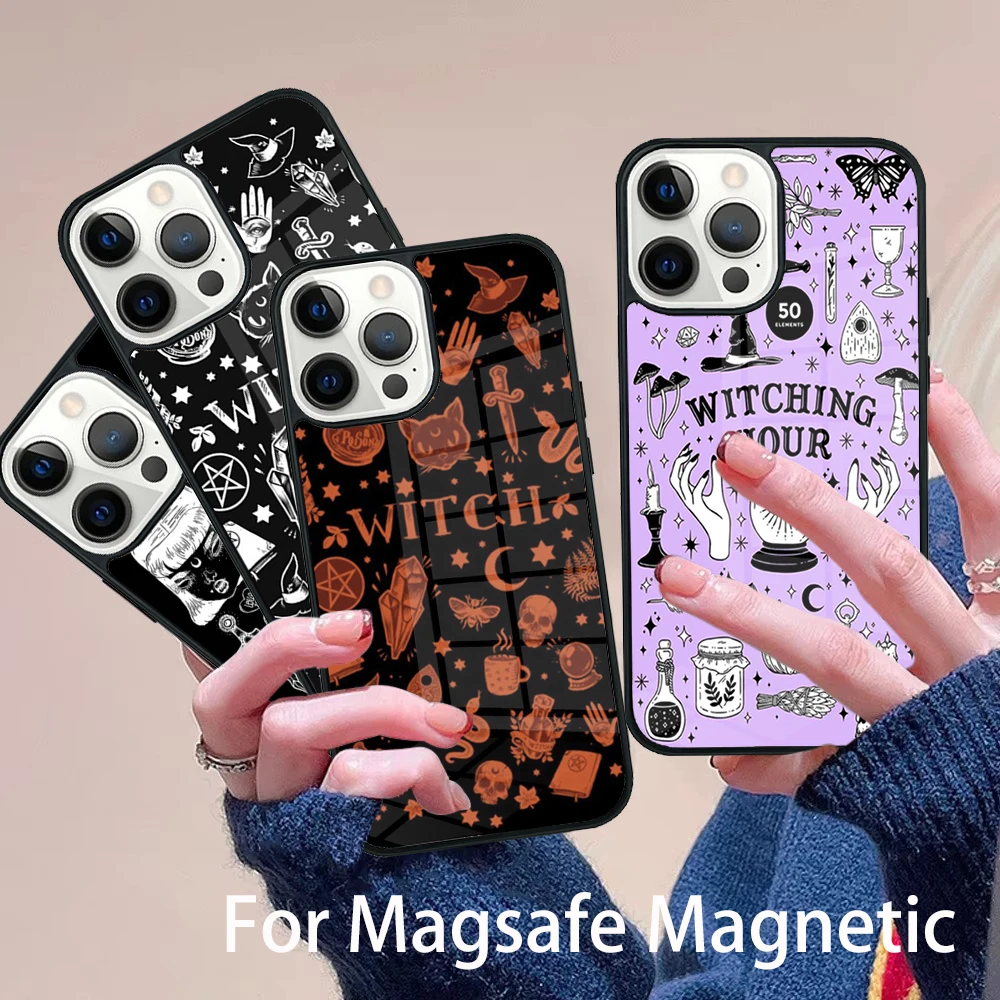 

MAGIC Witchcraft Witch Sailor Phone Case Magesafe Magnetic Wireless Charge Cover For IPhone 16 11 12 13 14 15 Pro Max Plus Mini