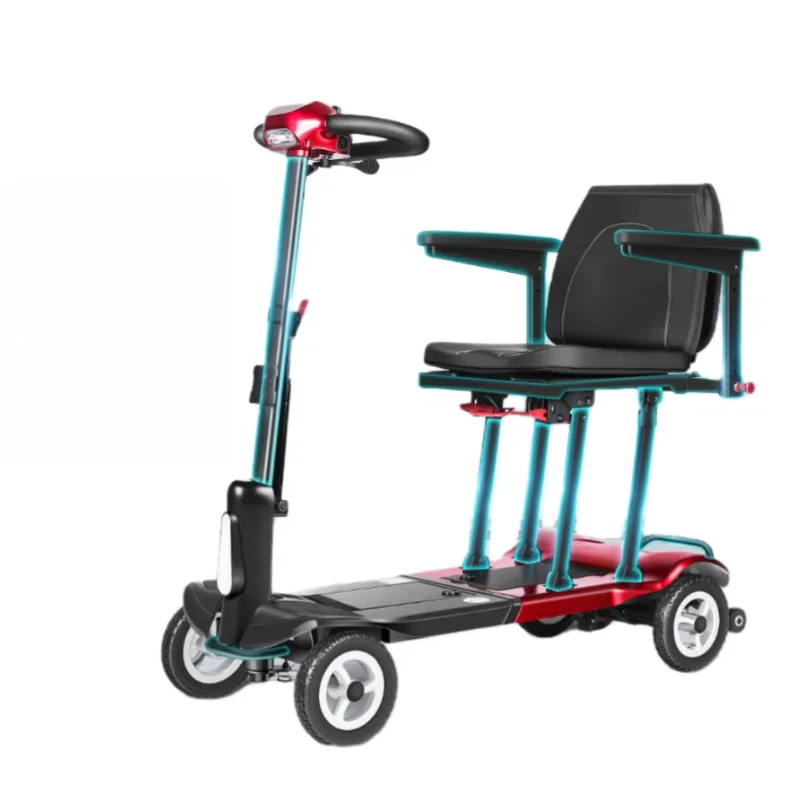 

Light Weight Electric Adults Dual Battery 4 Wheel Scooter
