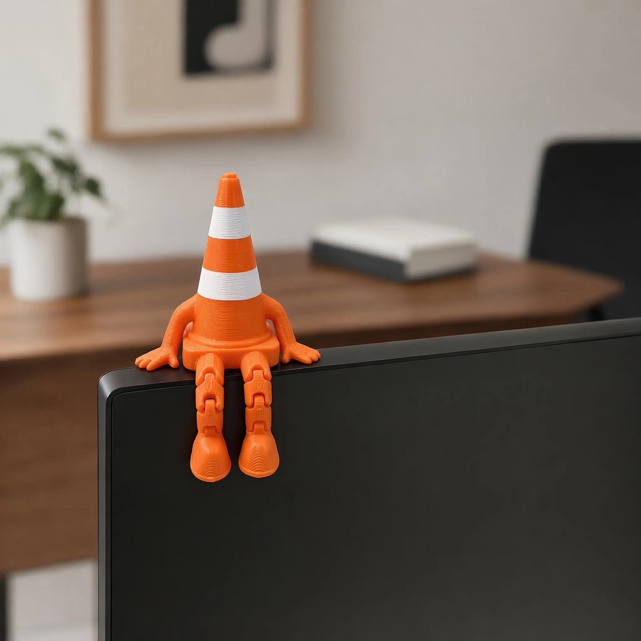 1pc/3pcs Creative Traffic Cone Ornaments, Humorous Striped
