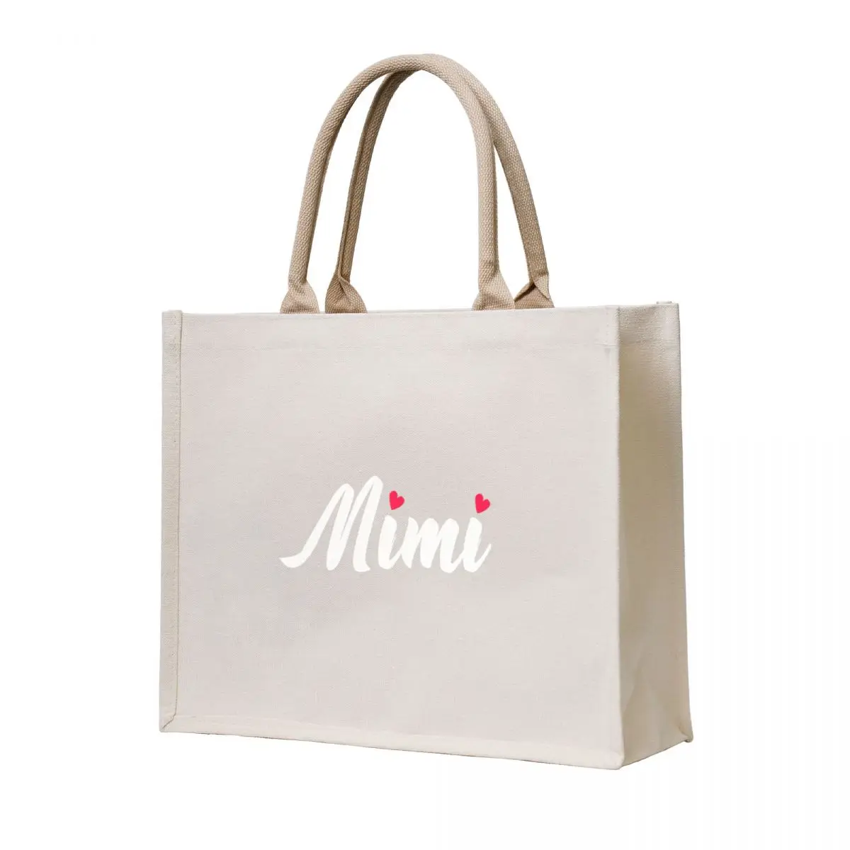 

Mimi Love Hearts Cute Gift for Best Grandma Ever Blessed with GrandKids Tote Bag personalized tote Canvas stote bag