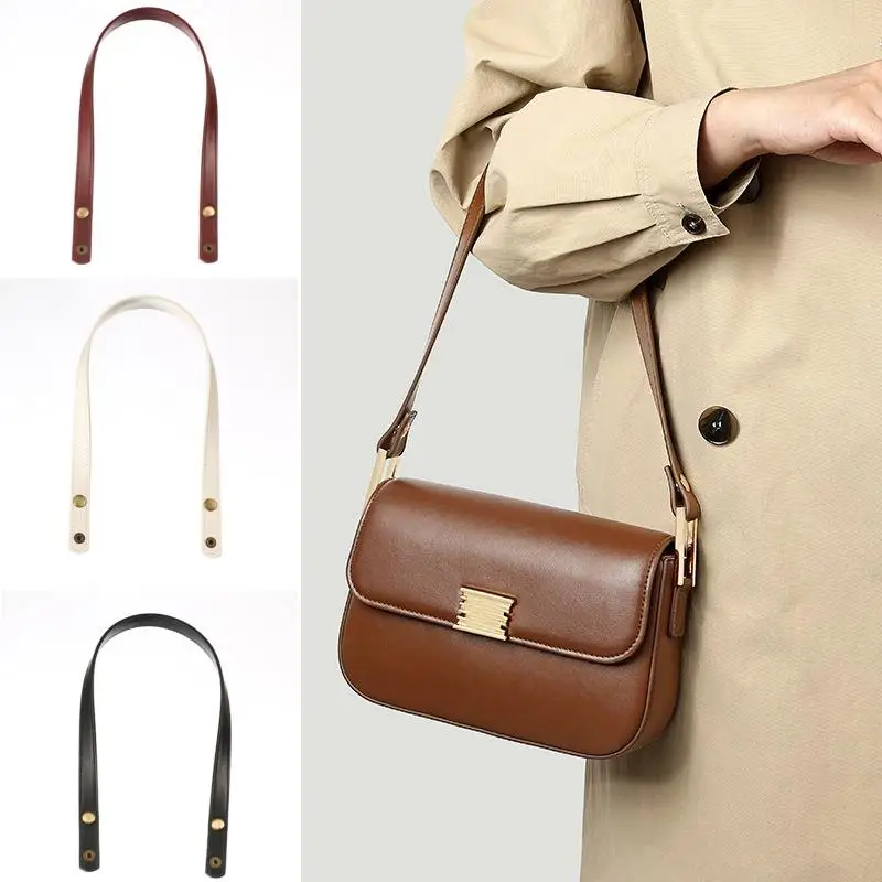 

60cm Pressure Wire Buckle Handbag Strap PU Leather Bag Handle Shoulder Bag Strap Replacement Handbag Belt Straps Bag Accessories