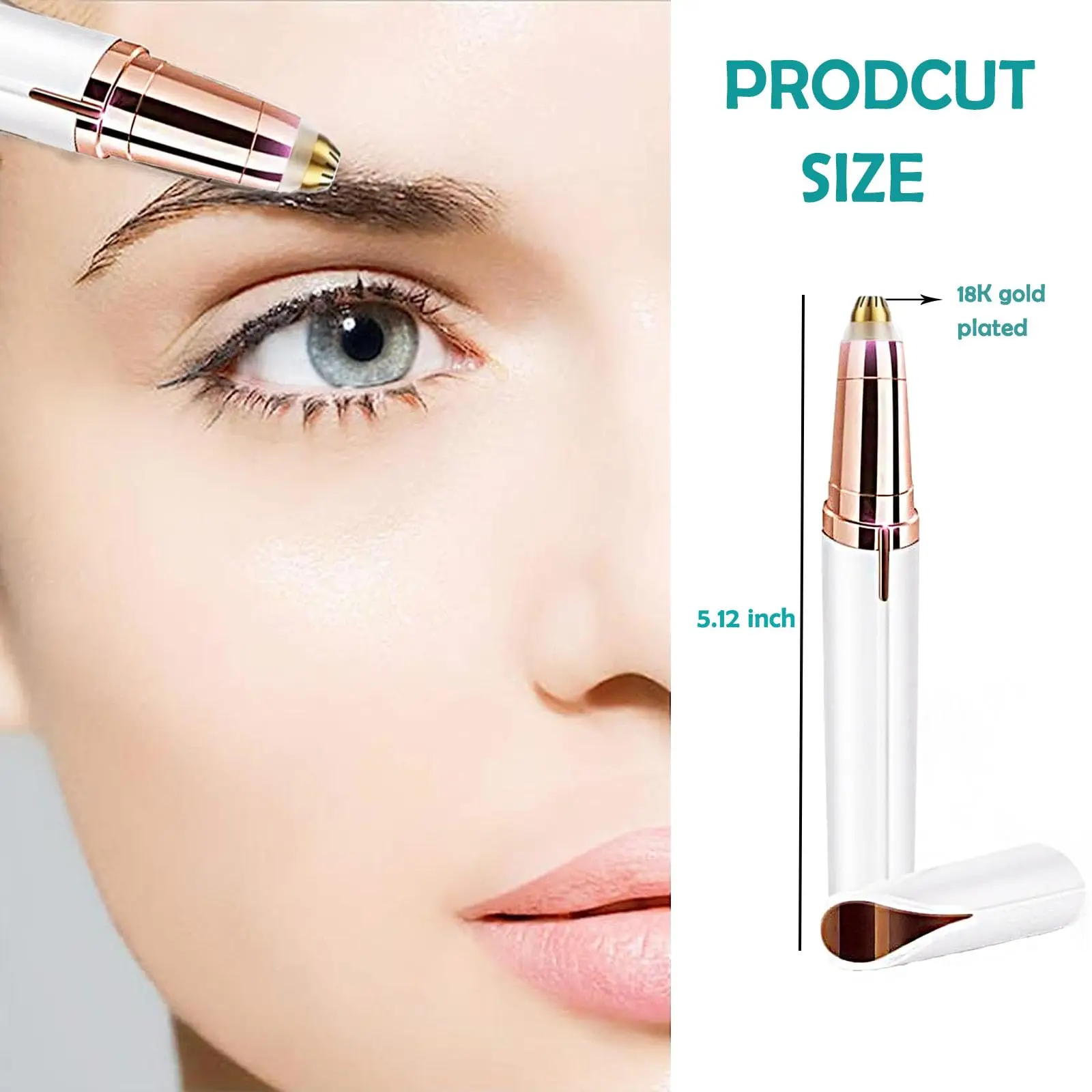 Rasoir de sourcils électrique épilateur de sourcils indolore pour les femmes maquillage Mini rasoirs Portable épilation du visage rasoir
