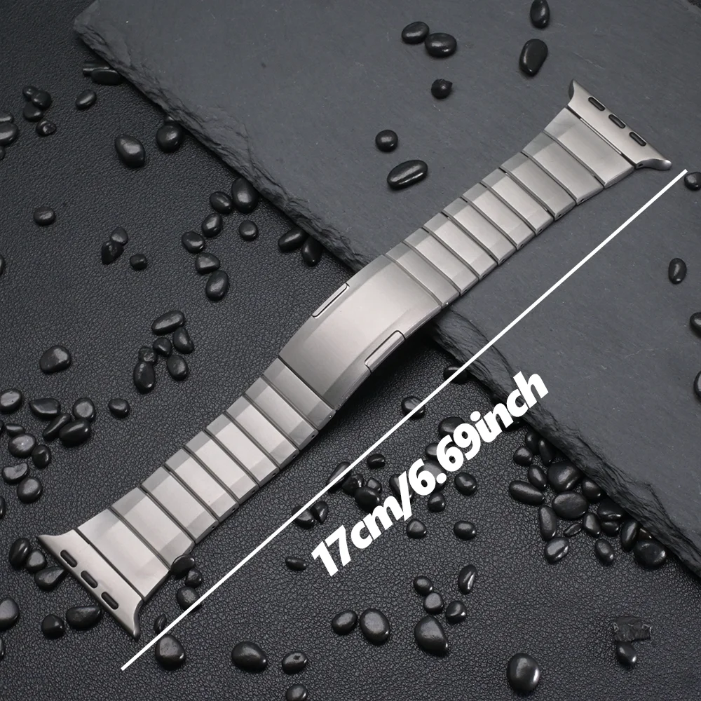 Pulseira luxuosa de aço inoxidável para iwatch 49mm 46mm 45mm 44mm 40mm 38mm pulseira masculina de negócios para apple watch ultra2 s10 9 8 7 6 5 4