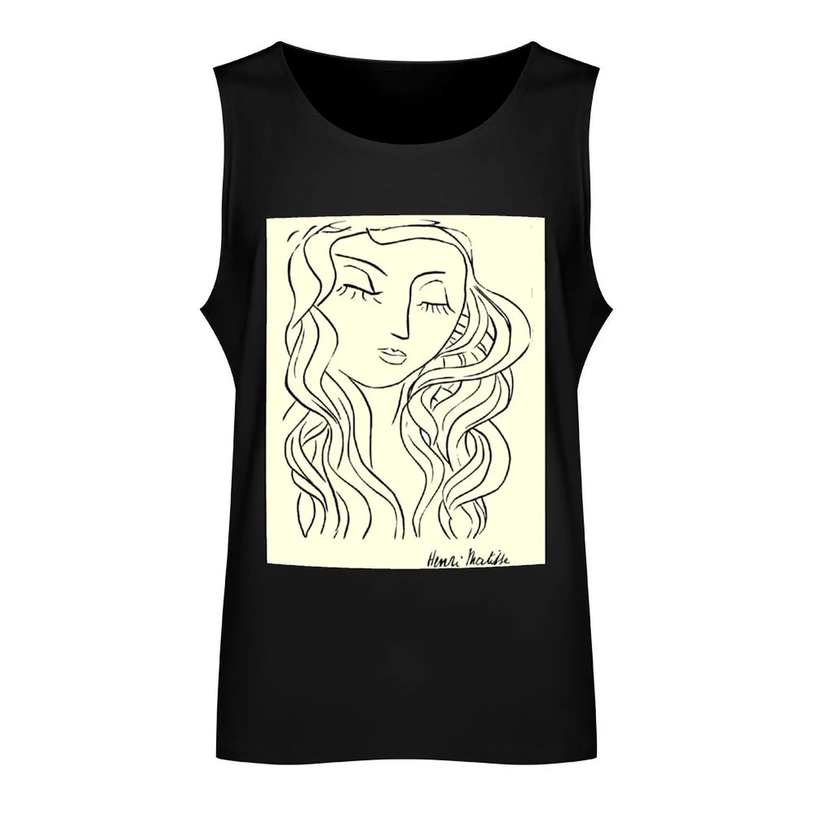 HEAD : Vintage Young Girl Matisse Painting Print Tank Top muscle t-shirt Men's gym t-shirts vest for men t-shirts man