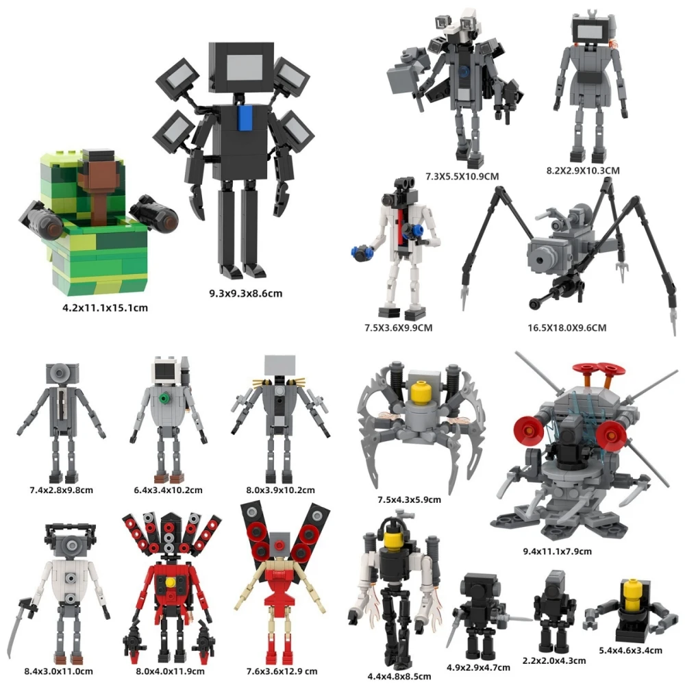 

Skibidi Toilet Legion Unmatched Team Titans Astro Toilet Tv Man Speakerman Cameraman Strider Mech Building Blocks Figure Toys