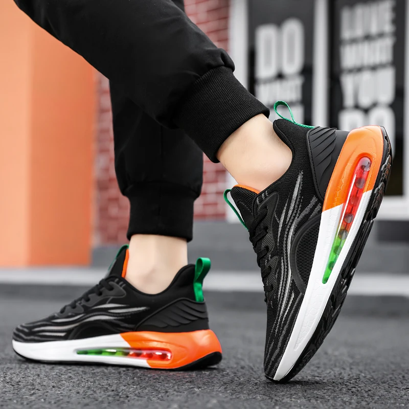 Light Air Cushion Runnin Shoes for Men Mesh Sneakers Mens Outdoor Athletic Sorts Shoes Gym Jogging Shoes Zapatillas De Deporte