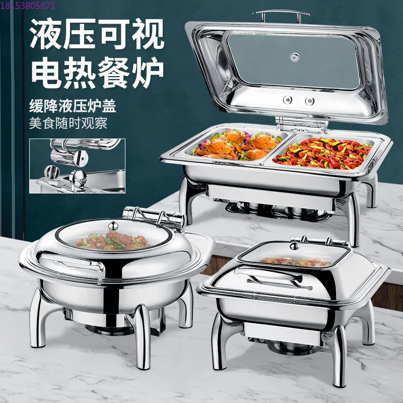 Stainless steel electric heating buffet stove hydraulic buffet stove hotel breakfast stove