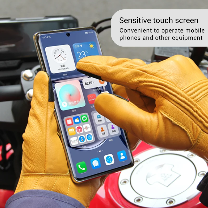 Motorcycle Leather Gloves Retro Motorcyclist Gloves Men Women Vintage Moto Motocross Gloves Motorcycle Accessories
