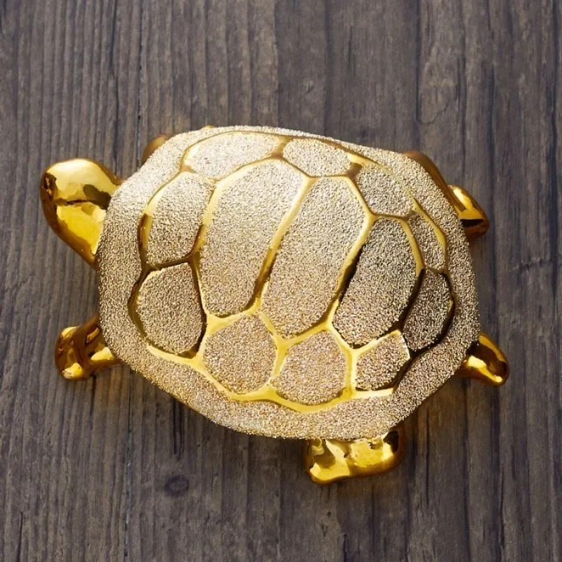 Longevity Turtle Desk Decoration Gold Decorative Figurines Money Turtle Ceramic Car Home Living Room Decor Home Accessories