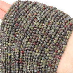 Natural Faceted Dragon Blood Stone Beads Loose Tiny Beads Diy Waist Chain Beads Chocker Necklace Wristband Accessories 2 3 4mm